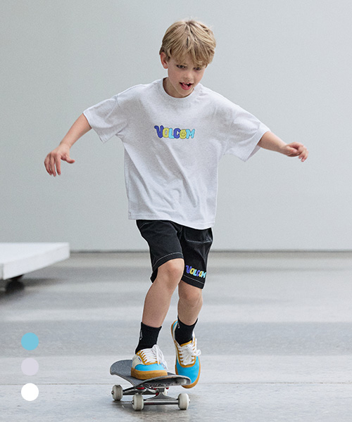 [볼컴키즈] 그래픽 포인트 우븐 팬츠 셋업 D5M008_화이트 120